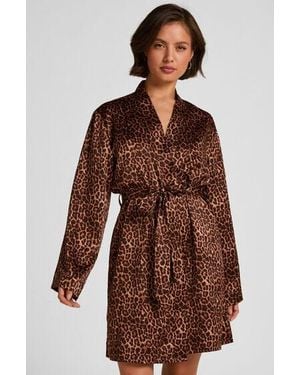 Hunkemöller Kimono Satin - Bruin