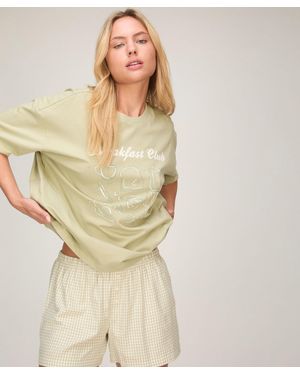 Hunkemöller Conjunto de Pijama con Shorts y Camiseta - Neutro