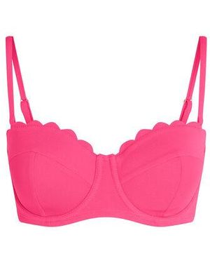 Hunkemöller Scallop Padded Strapless Underwired Bikini Top Cup E - Pink