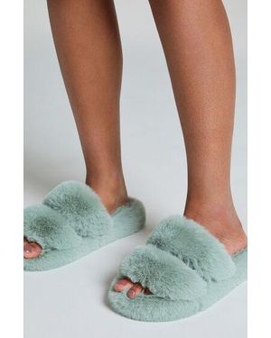 Hunkemöller Slippers Double Strap - Groen