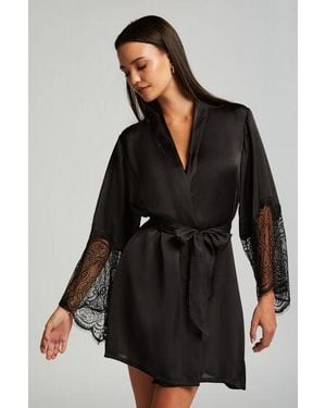 Hunkemöller Satin Kimono - Black