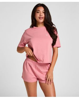 Hunkemöller Conjunto de Pijama de Algodón - Rojo