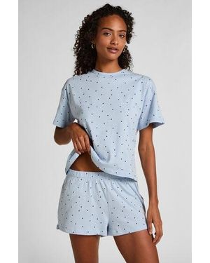 Hunkemöller Pyjamaset Cotton - Blue