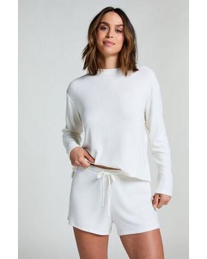 Hunkemöller Rib Shorts - White