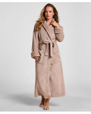 Hunkemöller Albornoz de tejido polar suave - Marrón