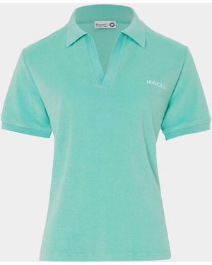 Hunza G Terry Towelling Polo - Green