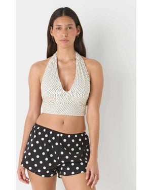 Hunza G Upf Halter Top - White