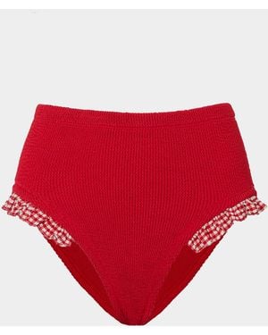 Hunza G High Waist Bikini Bottom - Red