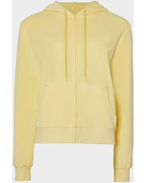 Hunza G Terry Towelling Zip Hoodie - Yellow
