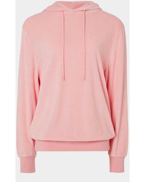 Hunza G Terry Towelling Hoodie - Pink