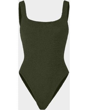 Hunza G Coverage Square Neck Swim - Green