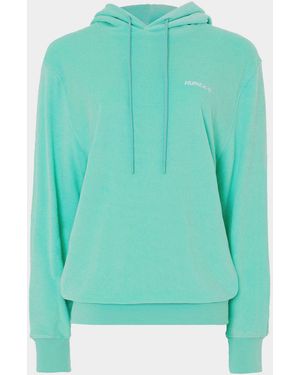 Hunza G Terry Towelling Hoodie - Green
