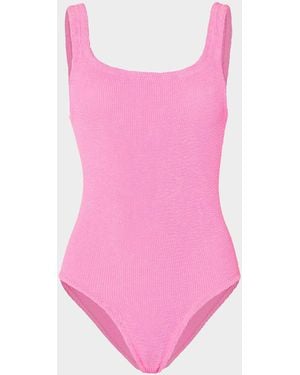 Hunza G Coverage Square Neck Swim - Pink