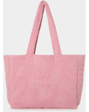 Hunza G Sunny Towelling Beach Bag - Pink
