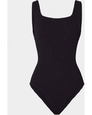 Hunza G Coverage Square Neck Swim - Blue