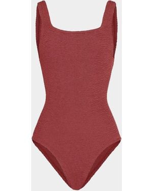 Hunza G Coverage Square Neck Swim - Red