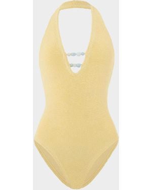 Hunza G Adriana Beaded Swim - Yellow