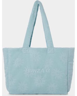 Hunza G Sunny Towelling Beach Bag - Blue