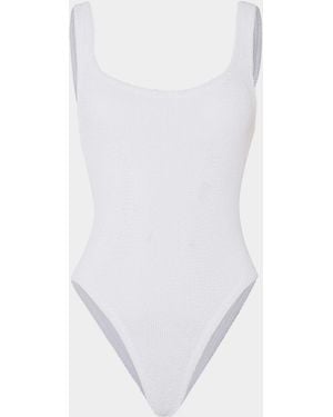 Hunza G Square Neck Swim - White