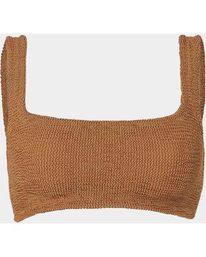 Hunza G Xandra Bikini Top - Brown