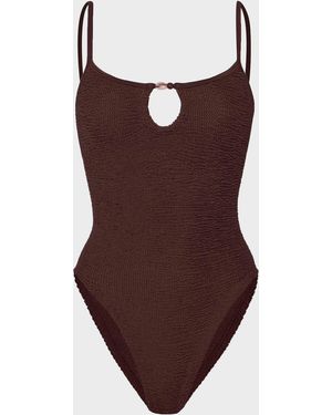 Hunza G Mia Beaded Swim - Brown