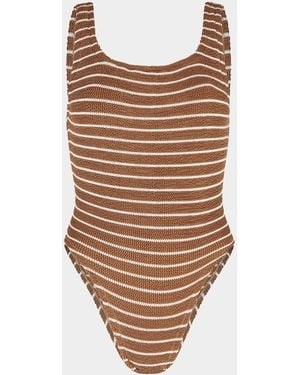 Hunza G Square Neck Swim - Brown