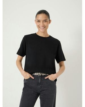 Hush Rosie Regular Fit Cotton T-Shirt - Black