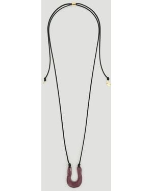 Hush Horseshoe Necklace - Red