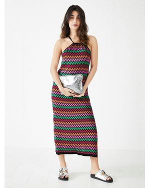 Hush Martina Halterneck Knitted Dress - White