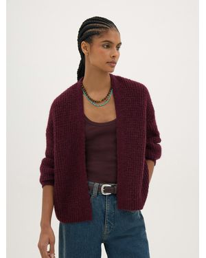 Hush Flossie Waffle Stitch Knitted Cardigan - Red