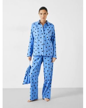 Hush Sadie Cotton Flannel Pyjamas - Blue