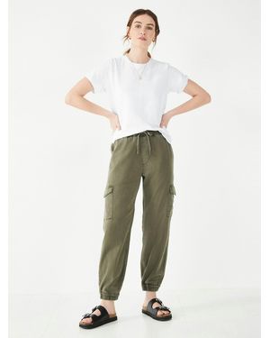 Hush Washed Cargo Trousers - White