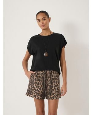Hush Aisling Cotton Slub T-Shirt - Black