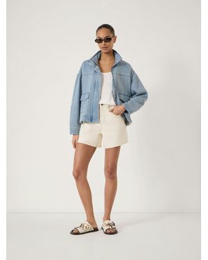 Hush Robbie Cropped Supersoft Denim Jacket - Blue