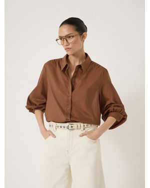 Hush Dakota Cotton Voile Shirt - Brown