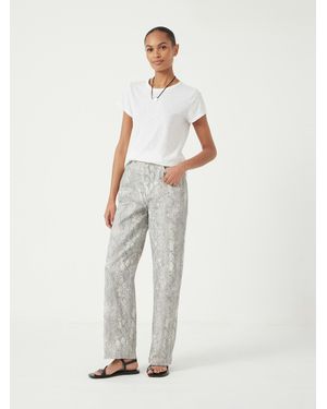 Hush Straight Leg Printed Jeans - White