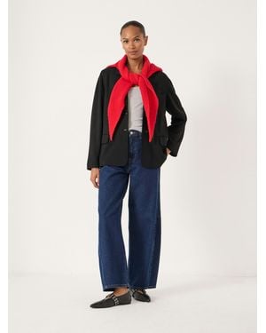 Hush Relaxed Jersey Ponte Blazer - Blue