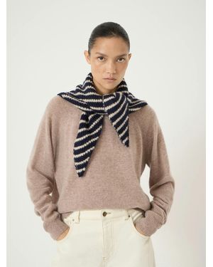 Hush Stripe Triangle Scarf - Natural