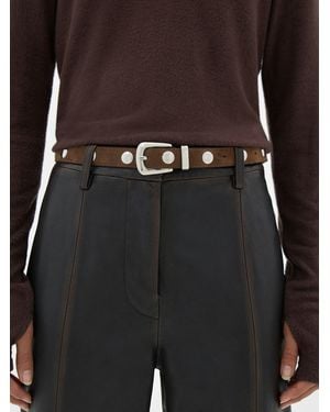 Hush Zinnia Suede Western Belt - Black