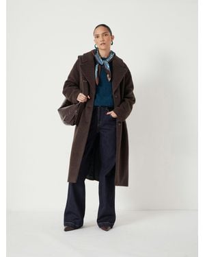 Hush Hailey Italian Wool Cocoon Coat - Blue