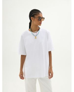 Hush Longline Oversized T-Shirt - White