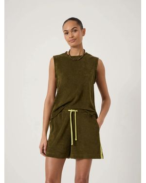 Hush Dree Cotton Towelling Shell Top - Green