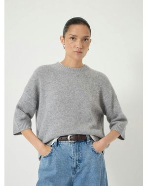 Hush Cherrie Chunky Cashmere Tee - Grey