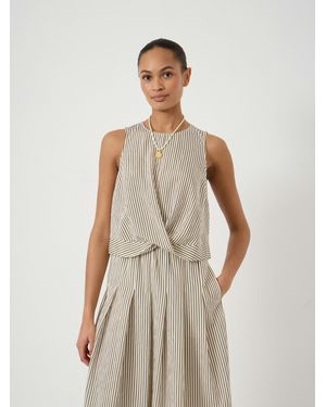 Hush Maggie Stripe Twist Front Top - Natural