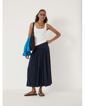Hush Orelie Drop Waist Jersey Midi Skirt - Blue