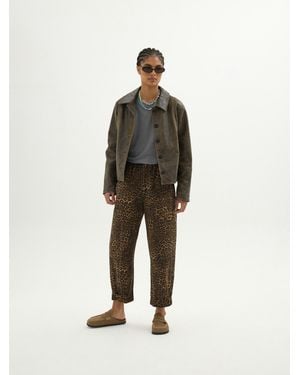 Hush Jack Barrel Leg Pull On Trousers - Natural