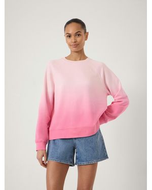 Hush Aven Ombre Cotton Sweatshirt - Pink