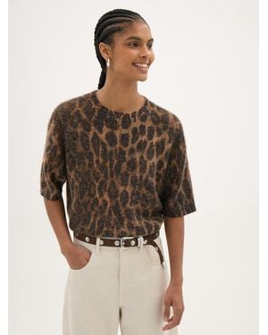 Hush Maple Knitted Tee - Brown