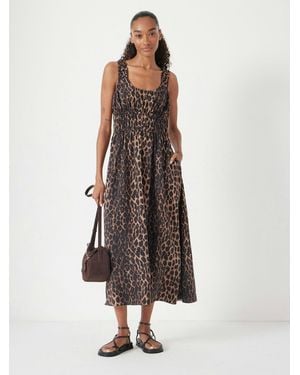 Hush Gathered Straps Midi Dress - Multicolour
