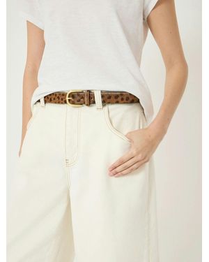 Hush Polly Deer Print Hair On Belt - Natural